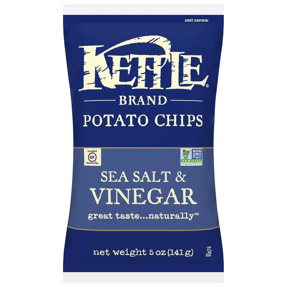 Kettle Foods Kettle Chips Sea Salt and Vinegar, 790413231, 5 OZ 3 Kettle Foods Kettle Chips Sea Salt and Vinegar, 790413231, 5 OZ