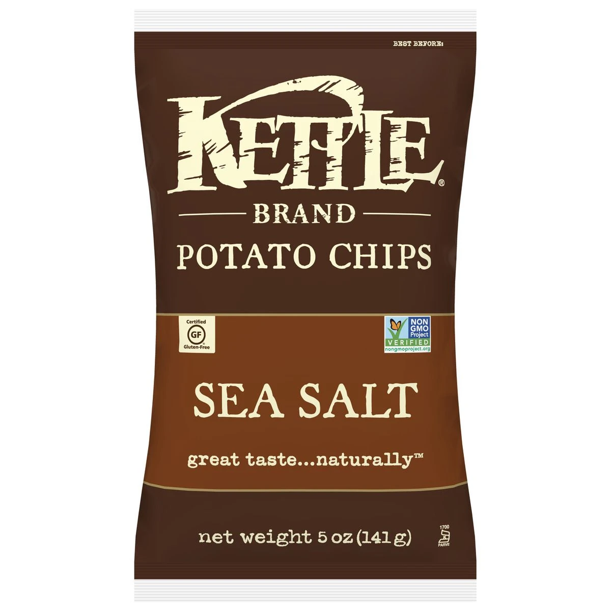 Kettle Foods Kettle Chips Sea Salt, 790413211, 5 OZ 3 Kettle Foods Kettle Chips Sea Salt, 790413211, 5 OZ