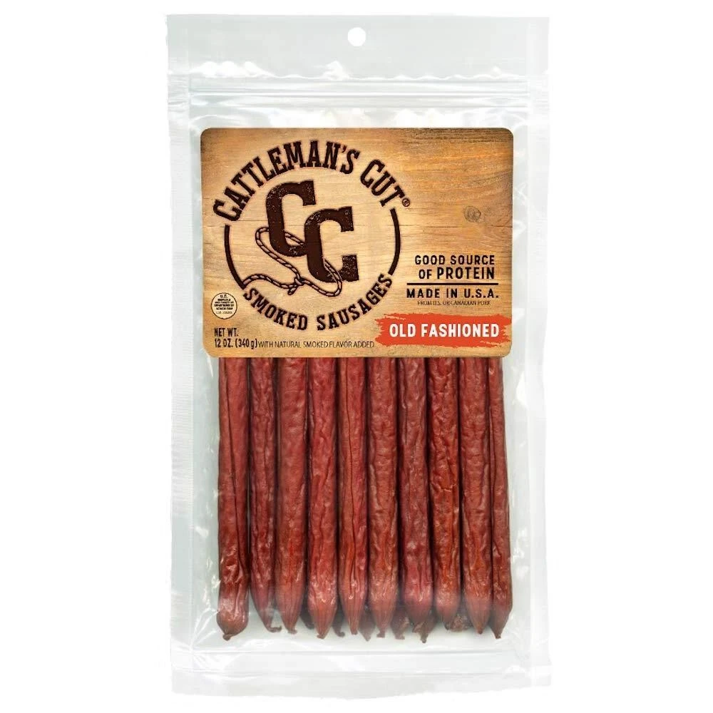 Cattleman's Cut Smoked Sausage Old Fashioned Sticks, 53400, 12 OZ 3 Cattleman's Cut Smoked Sausage Old Fashioned Sticks, 53400, 12 OZ