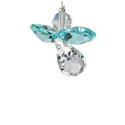 Woodstock Chimes Crystal Guardian Angel - Blue Zircon, CGBZ