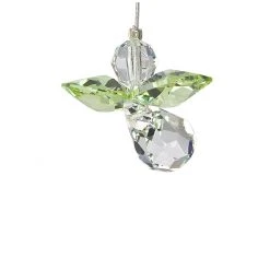 Woodstock Chimes Crystal Guardian Angel - Peridot, CGPE