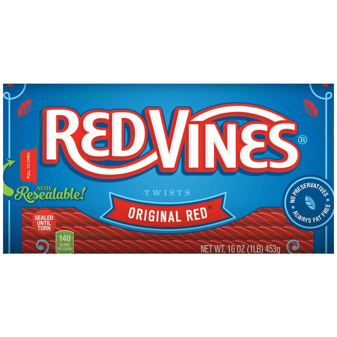 Red Vines Original Red Licorice Twists, 16 OZ 3 Red Vines Original Red Licorice Twists, 16 OZ