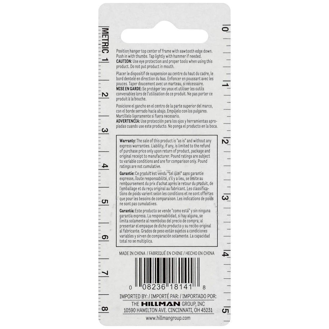 Hillman Push-In Self Leveling Sawtooth Picture Hanger, 121126, Small 5 Hillman Push-In Self Leveling Sawtooth Picture Hanger, 121126, Small - Image 3