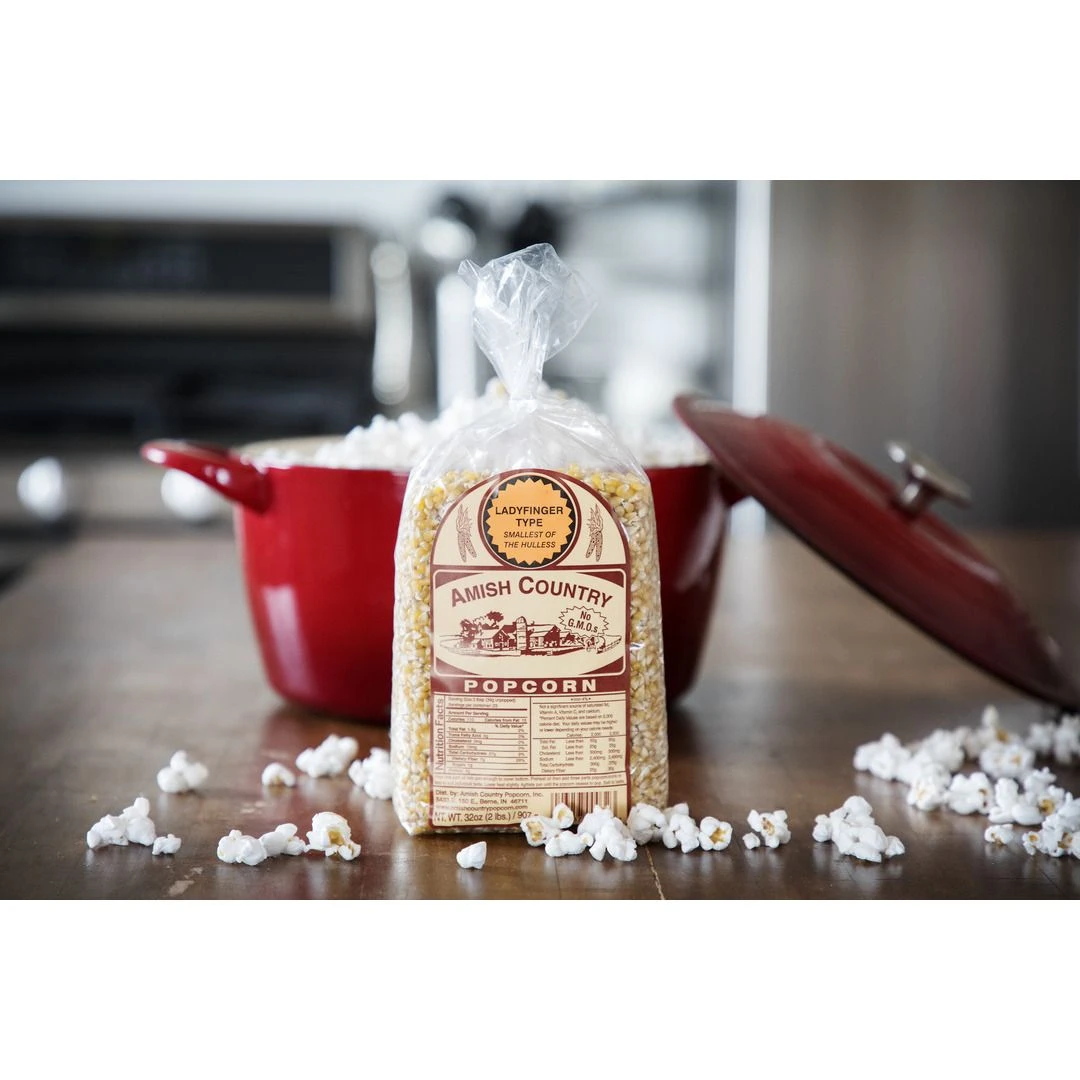 Amish Country Popcorn Ladyfinger Popcorn, LF-16011, 2 LB Bag 5 Amish Country Popcorn Ladyfinger Popcorn, LF-16011, 2 LB Bag - Image 3
