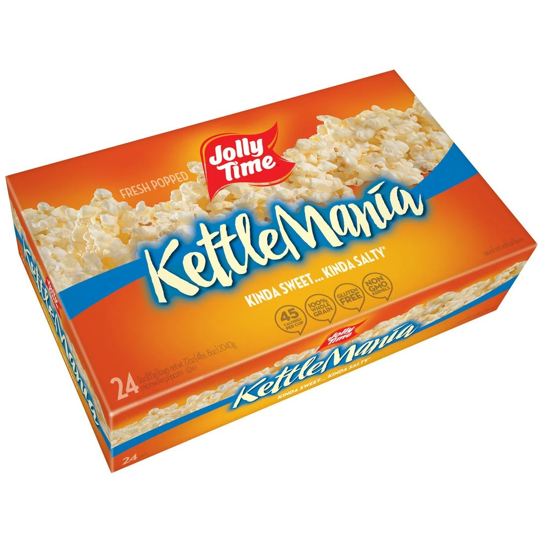 Jolly Time Microwave Popcorn, KettleMania, 24-Pack, 24635, 3 OZ 3 Jolly Time Microwave Popcorn, KettleMania, 24-Pack, 24635, 3 OZ