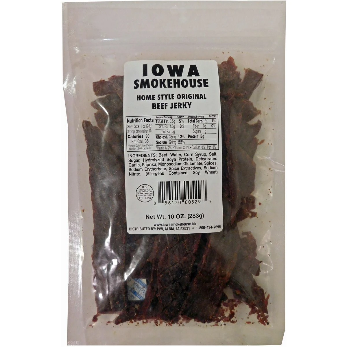 Iowa Smokehouse Beef Jerky Original, IS-10JN, 10 OZ 3 Iowa Smokehouse Beef Jerky Original, IS-10JN, 10 OZ