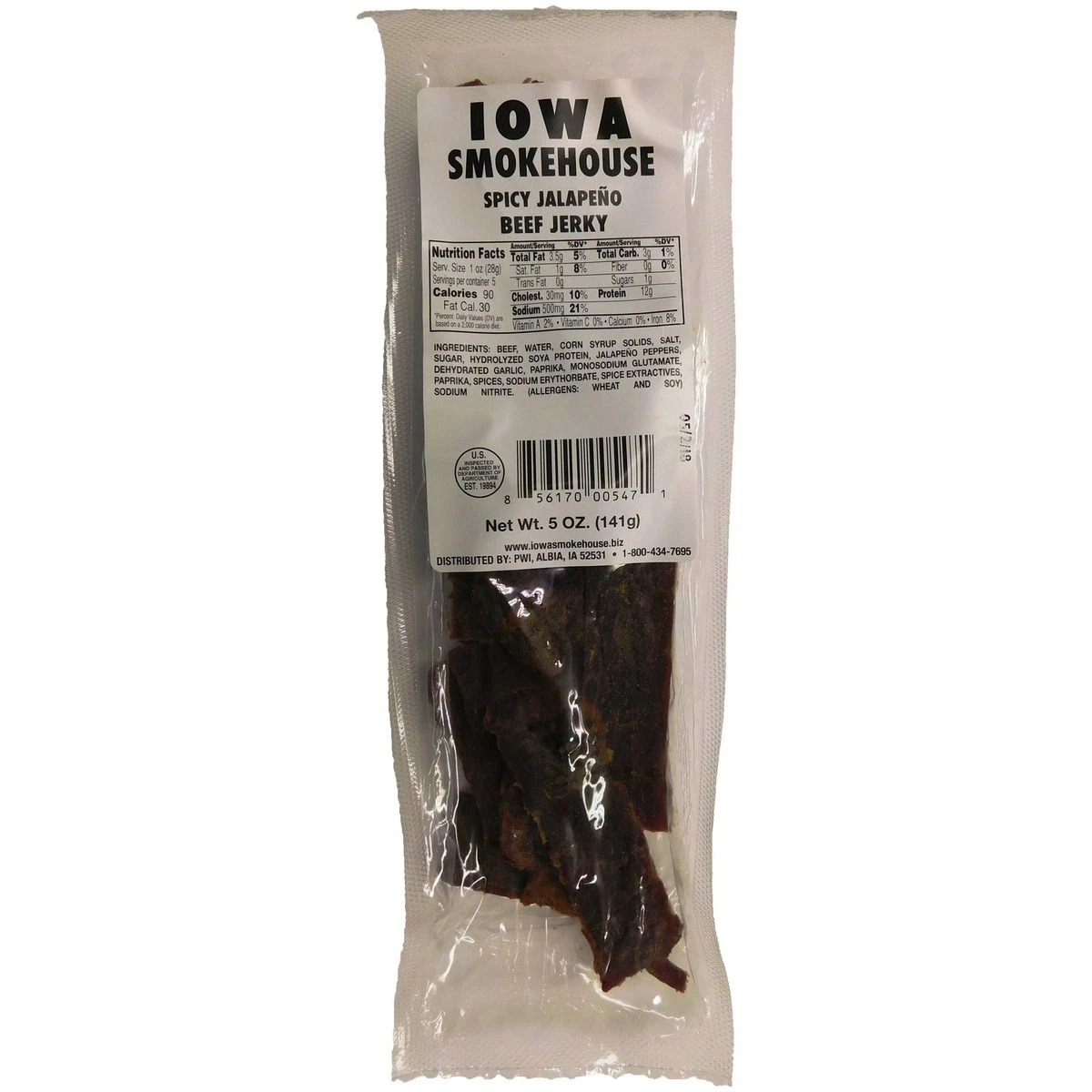 Iowa Smokehouse Beef Jerky Spicy Jalapeno, IS-5JSJ, 5 OZ 3 Iowa Smokehouse Beef Jerky Spicy Jalapeno, IS-5JSJ, 5 OZ