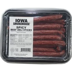 Iowa Smokehouse Beef Sticks Deli Spicy, IS-BDS, 13 OZ