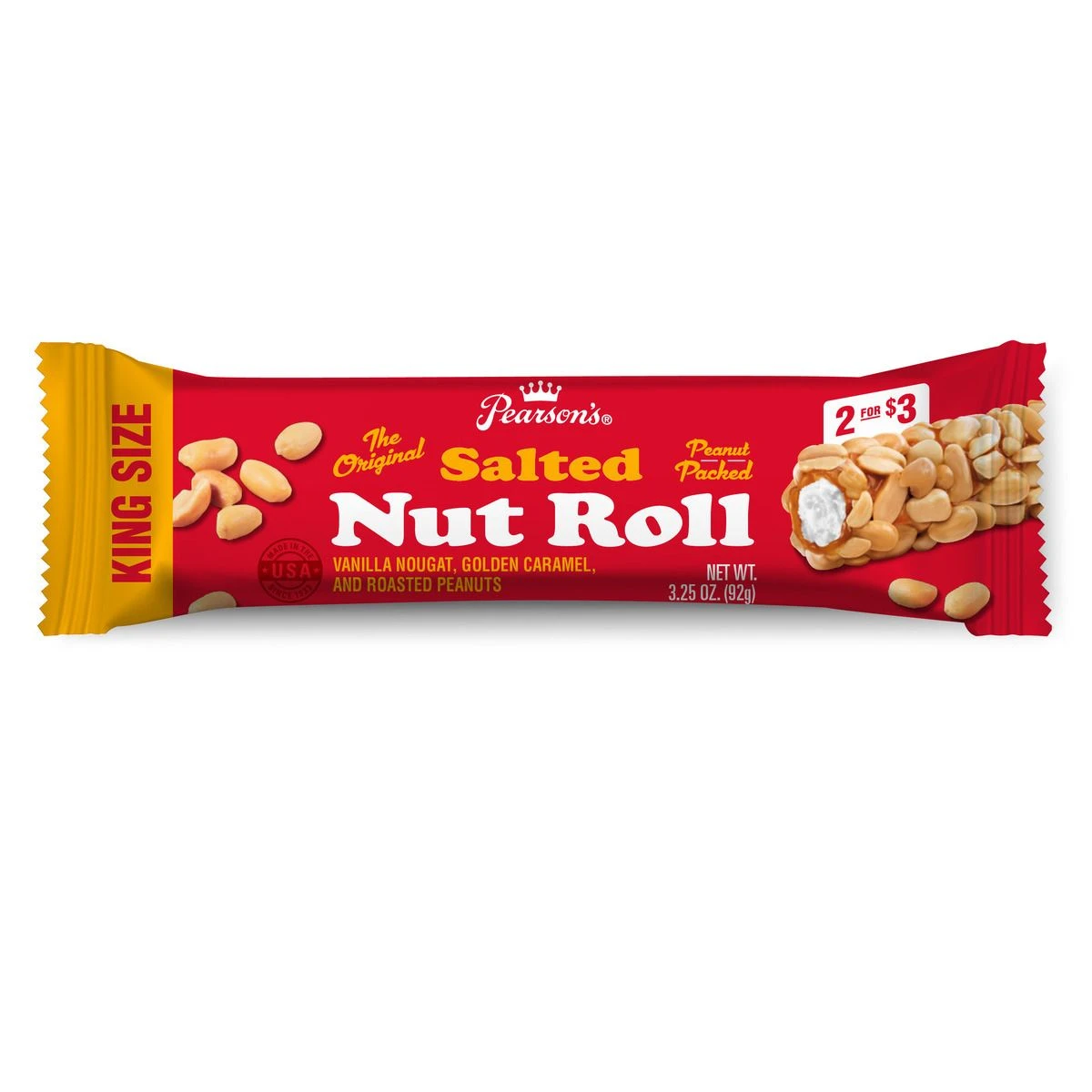 Pearsons King Size Salted Nut Roll, 51300, 3.25 OZ 3 Pearsons King Size Salted Nut Roll, 51300, 3.25 OZ
