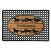 Aspinwall Welcome Horses Beveled Ring Mat, IM20X30RING-WH, 20 IN x 30 IN