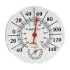 EZRead 8 IN White Dial Thermometer with Hygrometer, 840-0209