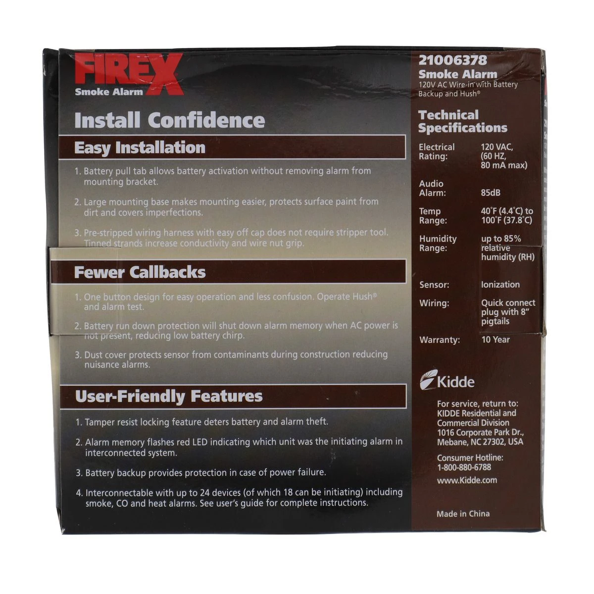 Kidde Hardwired Smoke Alarm, 21006378 4 Kidde Hardwired Smoke Alarm, 21006378 - Image 2