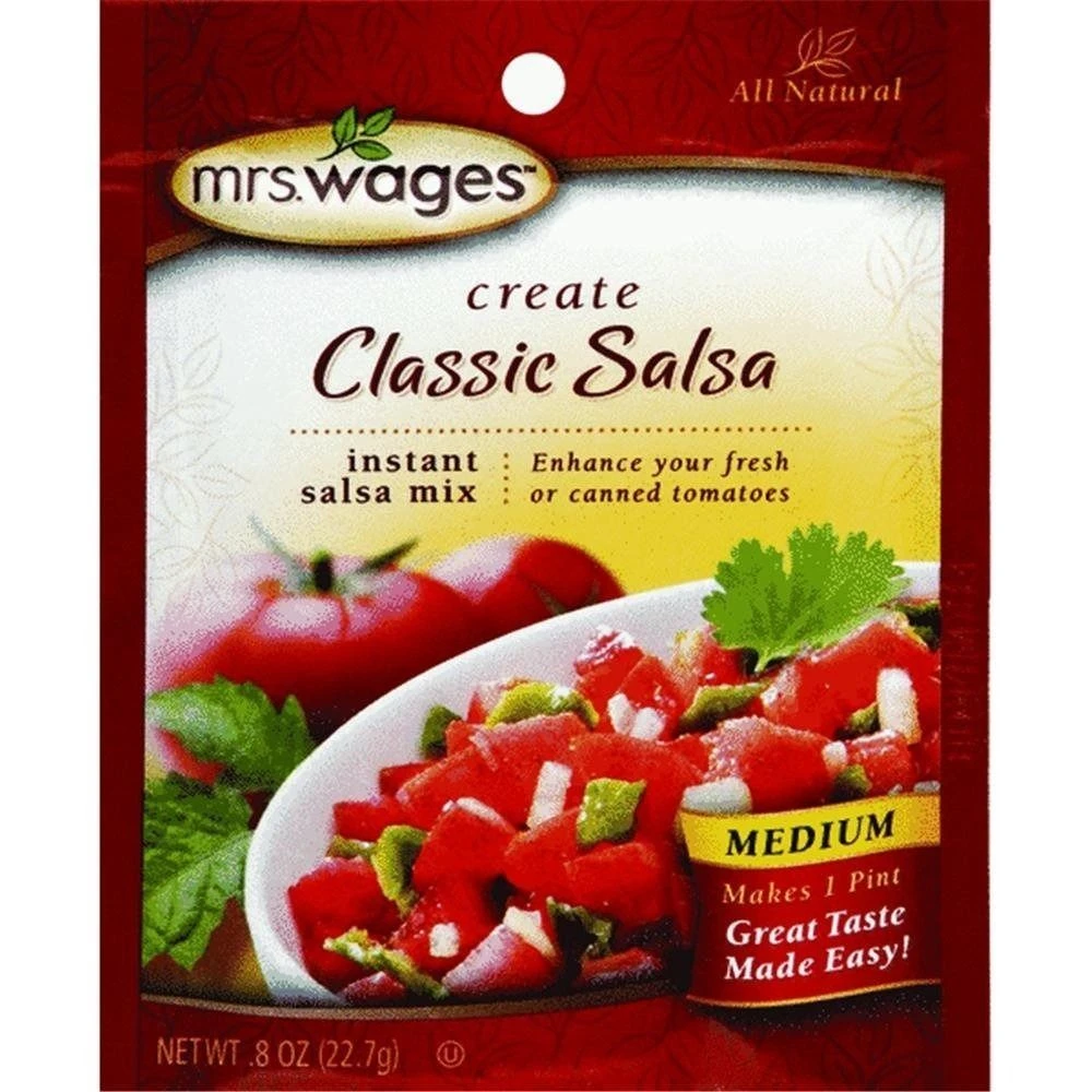 Mrs. Wages Classic Salsa Tomato Mix, W579-H6425, 0.8 OZ 3 Mrs. Wages Classic Salsa Tomato Mix, W579-H6425, 0.8 OZ