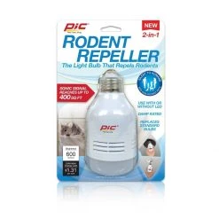 Pic 2-in-1 Ultrasonic Rodent Repeller LED, LED-RR