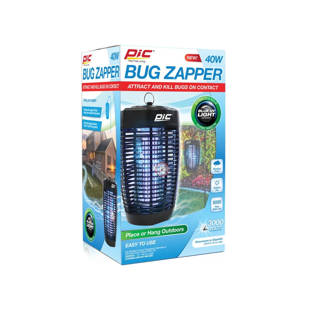 Pic 40W Bug Zapper with Blue Light Technology, 40W-ZAPPER 3 Pic 40W Bug Zapper with Blue Light Technology, 40W-ZAPPER