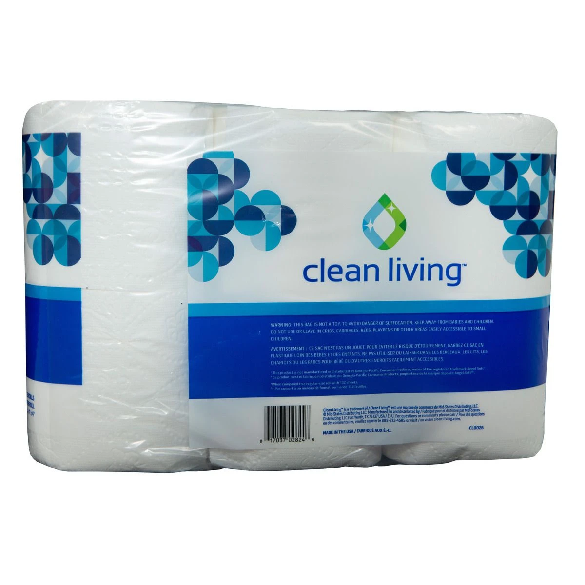 Clean Living Bathroom Tissue Double Roll, 12-Count, 10024786 4 Clean Living Bathroom Tissue Double Roll, 12-Count, 10024786 - Image 2