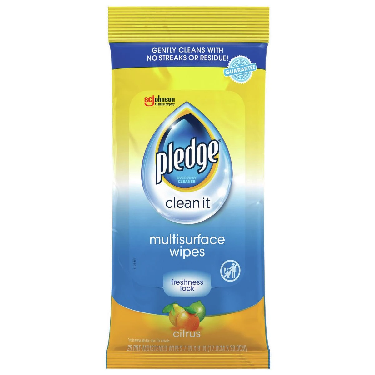 Pledge Fresh Citrus Multi-Surface Cleaning Wipes, 25-Count, 21462 3 Pledge Fresh Citrus Multi-Surface Cleaning Wipes, 25-Count, 21462