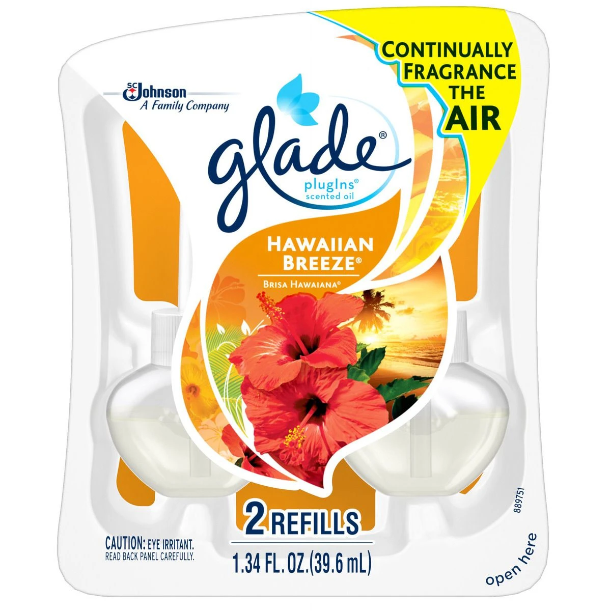 Glade Hawaiin Breeze Plugin Refills, 21749, 1.34 OZ 3 Glade Hawaiin Breeze Plugin Refills, 21749, 1.34 OZ