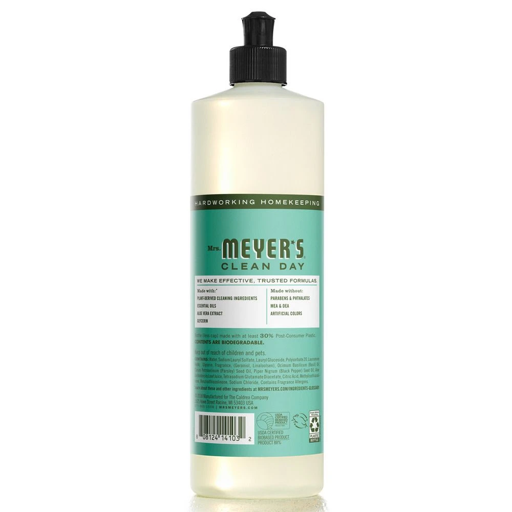 Mrs. Meyer's Basil Liquid Dish Soap, 14103, 16 OZ 4 Mrs. Meyer's Basil Liquid Dish Soap, 14103, 16 OZ - Image 2