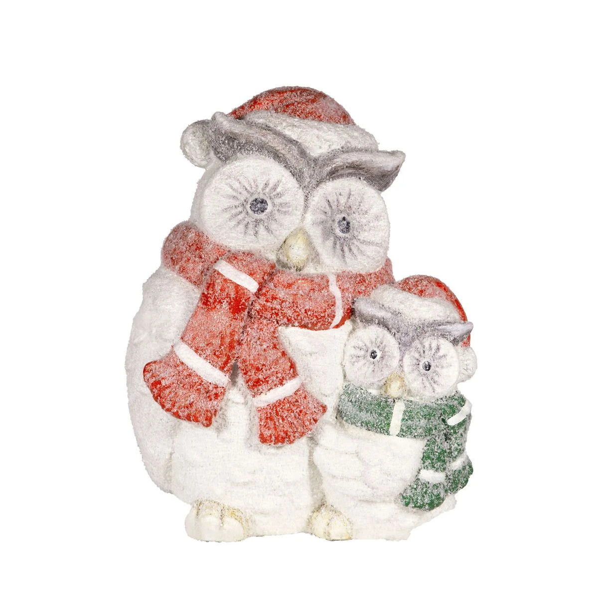 Alpine Snow Friends Winter Owl Family Statue, QWR900 3 Alpine Snow Friends Winter Owl Family Statue, QWR900