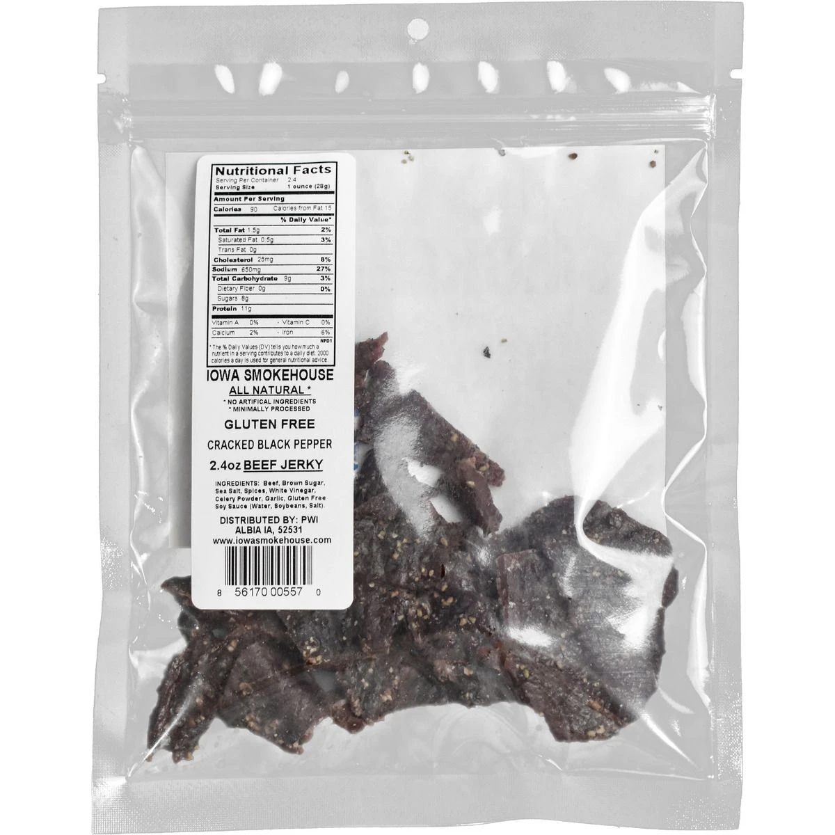 Iowa Smokehouse Ranch Hand Beef Jerky Cracked Black Pepper, IS-RH2JP, 2.4 OZ 4 Iowa Smokehouse Ranch Hand Beef Jerky Cracked Black Pepper, IS-RH2JP, 2.4 OZ - Image 2