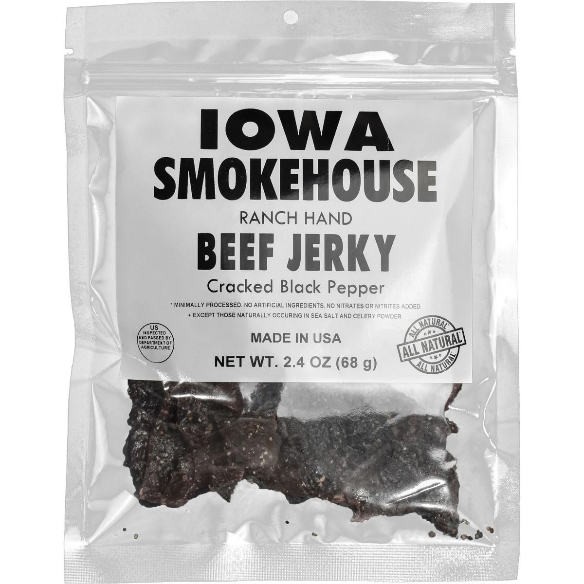 Iowa Smokehouse Ranch Hand Beef Jerky Cracked Black Pepper, IS-RH2JP, 2.4 OZ 3 Iowa Smokehouse Ranch Hand Beef Jerky Cracked Black Pepper, IS-RH2JP, 2.4 OZ