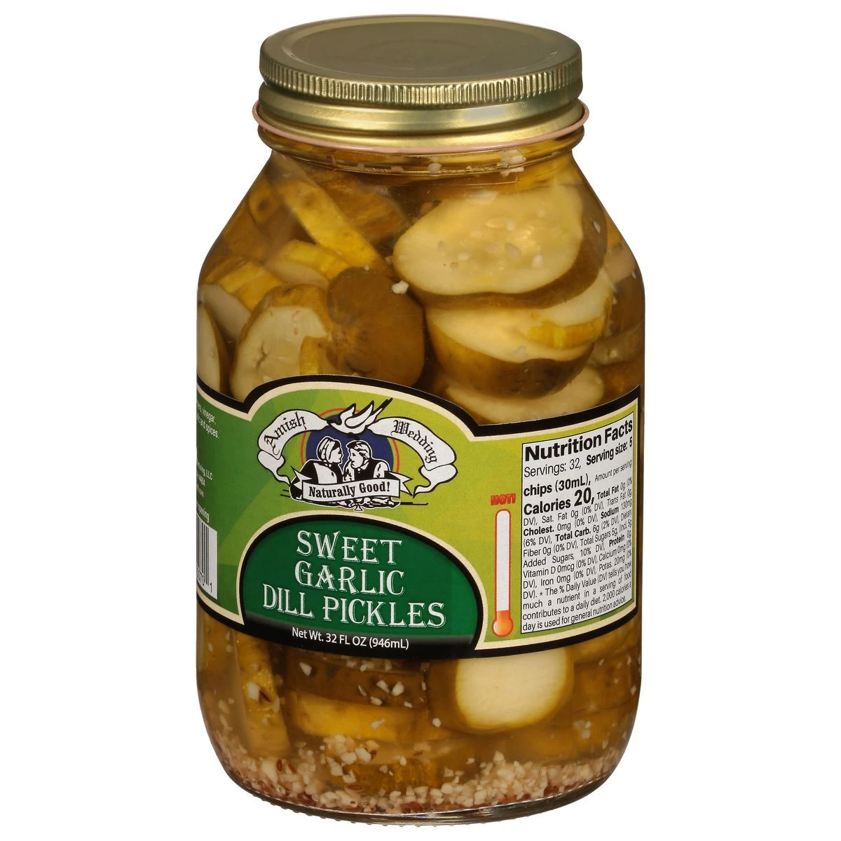 Amish Wedding Sweet Garlic Dill Pickles, 539879, 32 OZ 5 Amish Wedding Sweet Garlic Dill Pickles, 539879, 32 OZ - Image 3