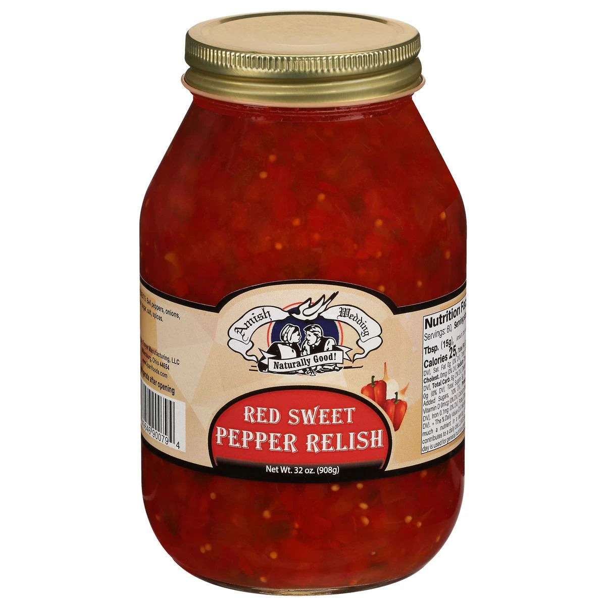 Amish Wedding Red Sweet Pepper Relish, 539849, 32 OZ 3 Amish Wedding Red Sweet Pepper Relish, 539849, 32 OZ