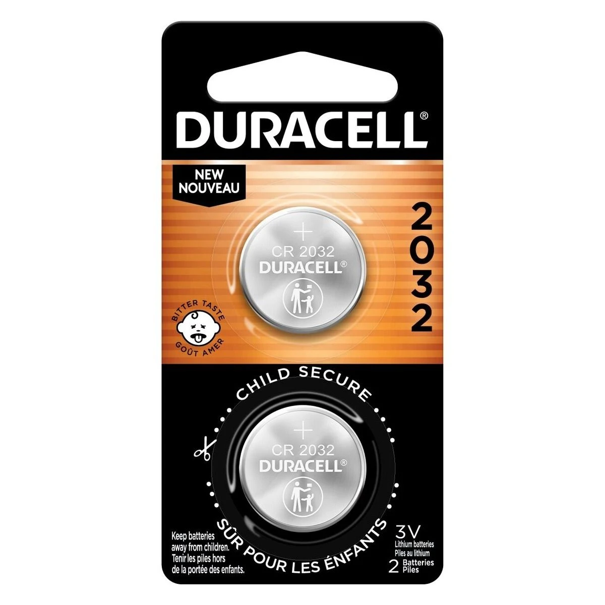 Duracell 3V Lithium Coin Batteries, 2-Pack, DL2032B2PK, 2032 3 Duracell 3V Lithium Coin Batteries, 2-Pack, DL2032B2PK, 2032