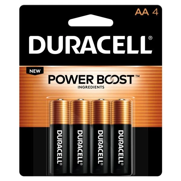 Duracell Coppertop Alkaline Batteries, 4-Pack, MN1500B4Z, AA 3 Duracell Coppertop Alkaline Batteries, 4-Pack, MN1500B4Z, AA