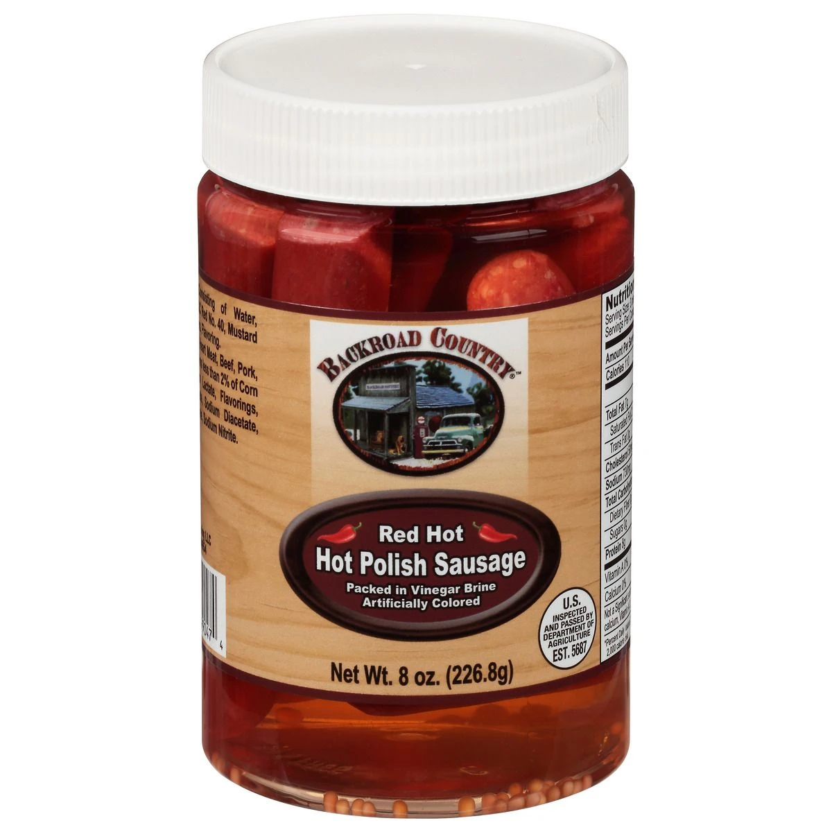 Backroad Country Pickled Hot Polish Sausage, 539645, 8 OZ 3 Backroad Country Pickled Hot Polish Sausage, 539645, 8 OZ
